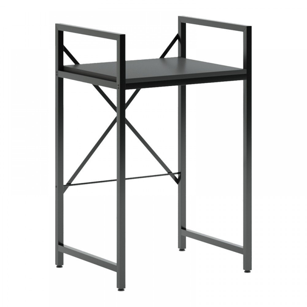 Ραφιέρα στήριξης πλυντηρίου - στεγνωτηρίου Delavar pakoworld μέταλλο μαύρο 72x60x116εκ