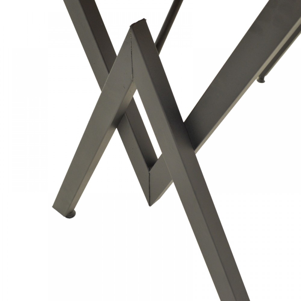 Τραπέζι Vertex pakoworld oak με μαύρα μεταλλικά πόδια 110x70x72εκ