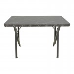 Τραπέζι Vertex pakoworld μαυρο εφέ μαρμάρου με μαύρα μεταλλικά πόδια 110x70x72εκ