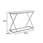 Κονσόλα Glimmer pakoworld καρυδί με μαύρο μέταλλο 100x30x80εκ