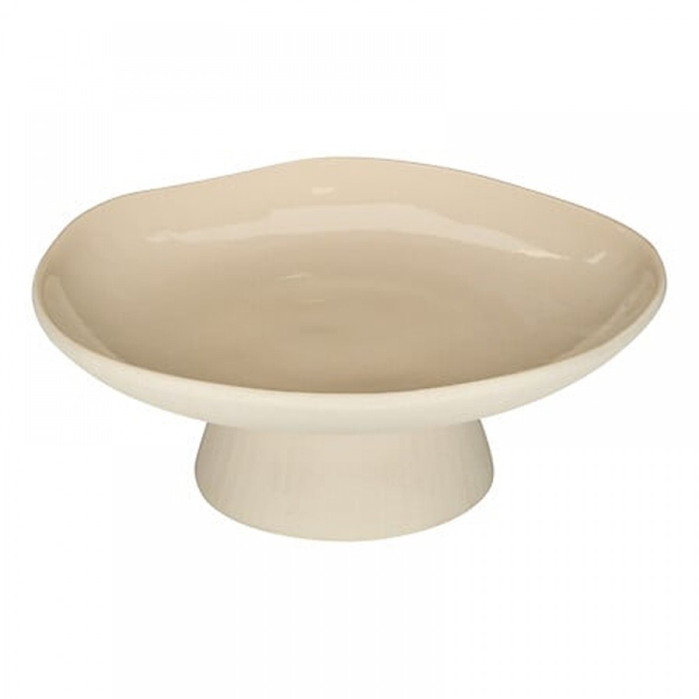 Διακοσμητικό μπωλ Orezan pakoworld κεραμικό μπεζ Φ28x10εκ