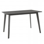 Tραπεζαρία Benson - Toto pakoworld σετ 5τμχ rustic grey - ύφασμα γκρι 120x75x75εκ