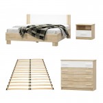 Σετ κρεβατοκάμαρας Geneva pakoworld 4 τμχ 160x200εκ