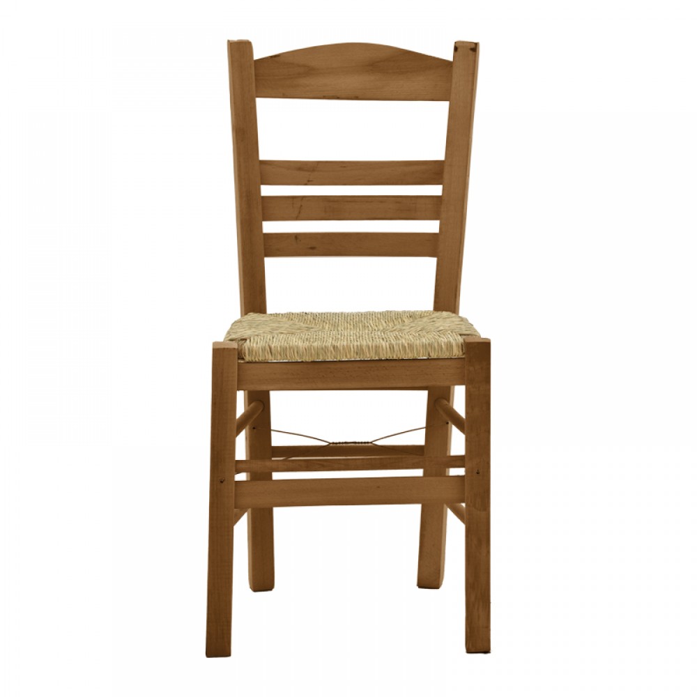 Καρέκλα καφενείου με ψάθα Ronson-Charchie pakoworld καρυδί ξύλο 42x40x89εκ