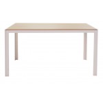 Τραπεζαρία Nares-Azelie A σετ 5τεμ pakoworld λευκό αλουμίνιο και plywood σε φυσική απόχρωση 140x80x72.5εκ