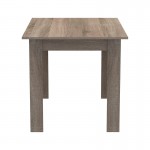 Τραπεζαρία Manka-Parker pakoworld σετ 5τεμ mdf σε μαύρη-sonoma truffle απόχρωση 110x80x77εκ