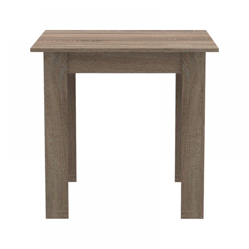 Τραπεζαρία Manka-Parker pakoworld σετ 3τεμ mdf σε μαύρη-sonoma truffle απόχρωση 80x80x77εκ