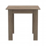 Τραπεζαρία Manka-Parker pakoworld σετ 3τεμ mdf σε μαύρη-sonoma truffle απόχρωση 80x80x77εκ