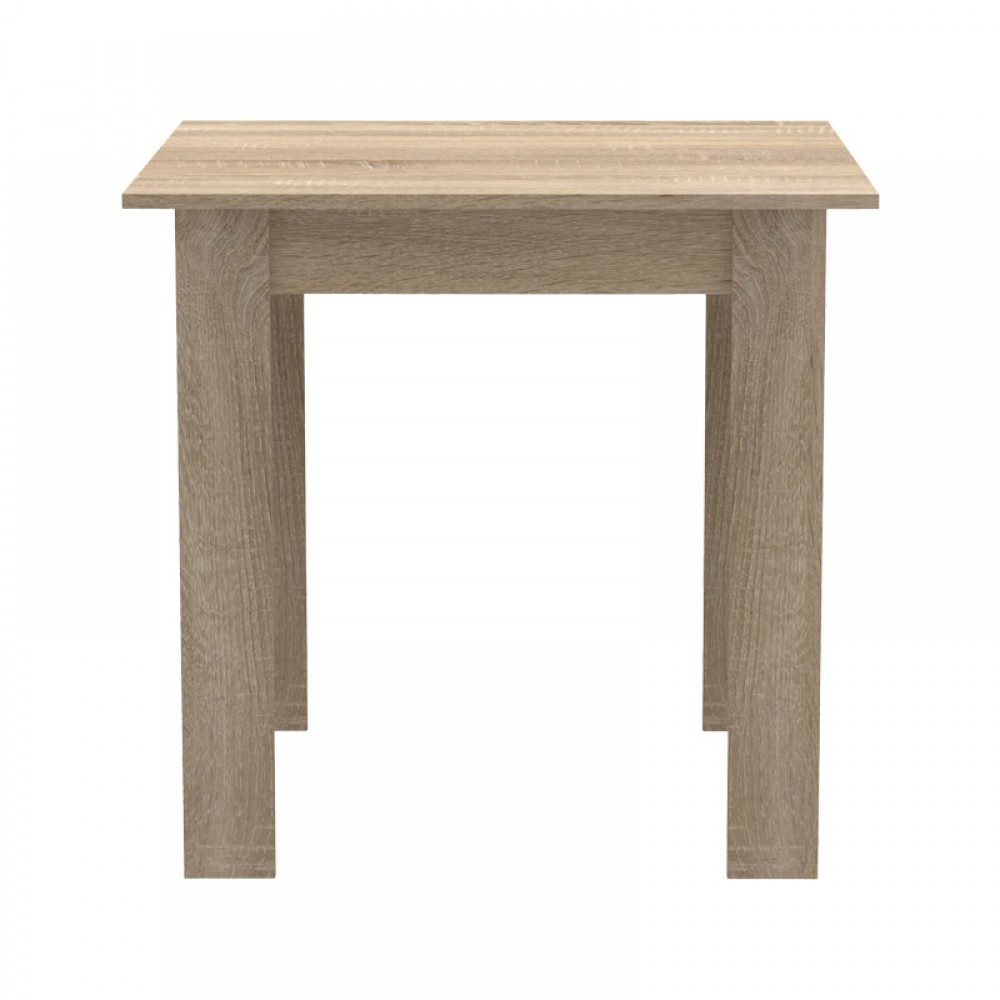 Τραπεζαρία Manka I-Caron pakoworld σετ 3τεμ σε sonoma-μαύρη απόχρωση 80x80x77εκ