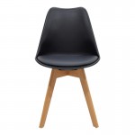 Τραπεζαρία Manka Ι -Gaston pakoworld σετ 3τεμ σε sonoma-μαύρη απόχρωση 80x80x77εκ