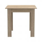 Τραπεζαρία Manka Ι -Gaston pakoworld σετ 3τεμ σε sonoma-μαύρη απόχρωση 80x80x77εκ