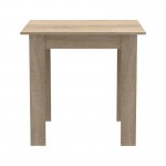 Τραπεζαρία Manka I-Julita pakoworld σετ 3τεμ σε sonoma-μαύρη απόχρωση 80x80x77εκ