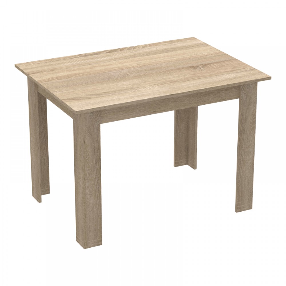 Τραπεζαρία Manka-Ezra pakoworld σετ 5τεμ σε sonoma-μαύρη απόχρωση 110x80x77εκ