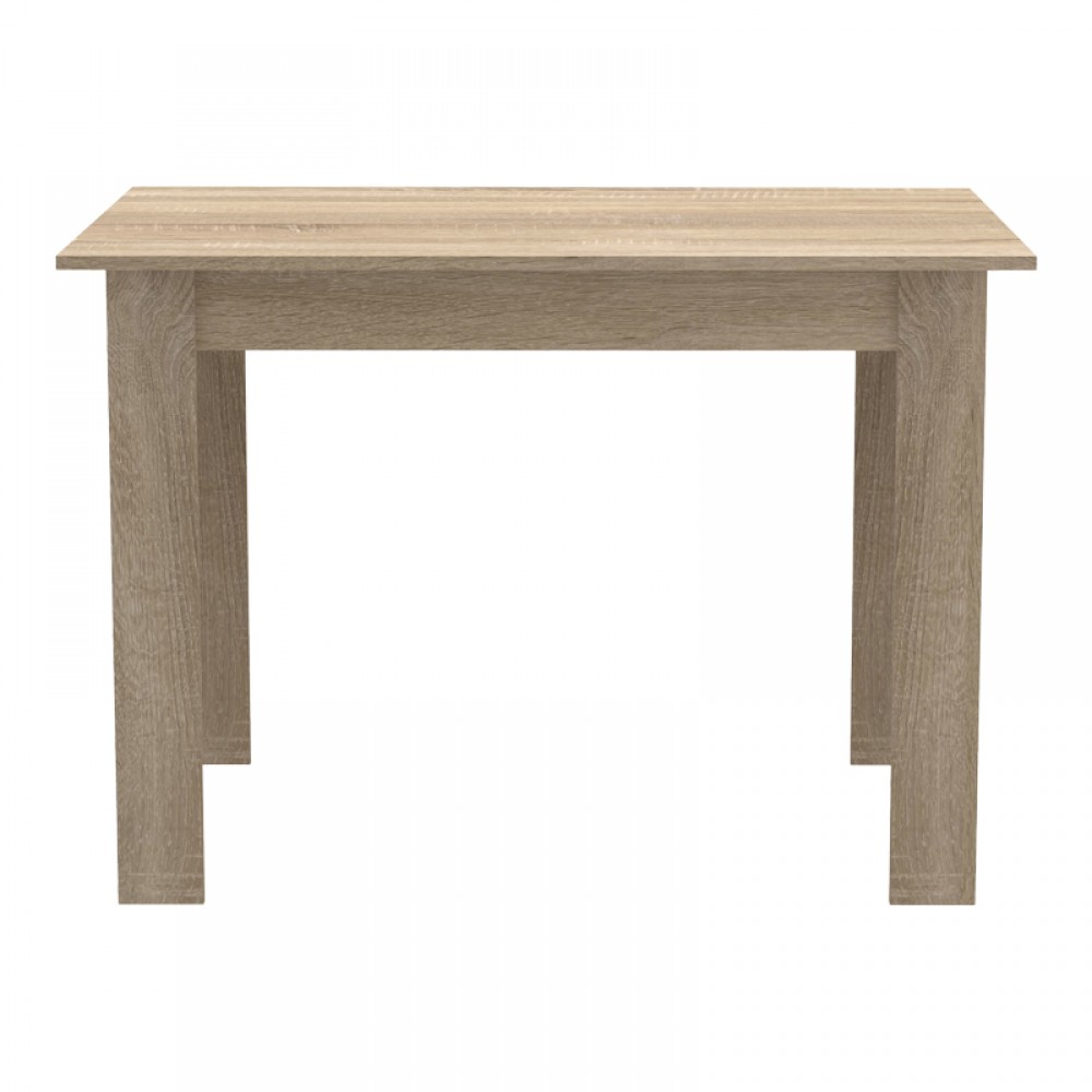 Τραπεζαρία Manka-Ezra pakoworld σετ 5τεμ σε sonoma-μαύρη απόχρωση 110x80x77εκ