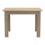 Τραπεζαρία Manka-Ezra pakoworld σετ 5τεμ σε sonoma-μαύρη απόχρωση 110x80x77εκ