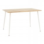 Τραπεζαρία Cuba-Parker pakoworld σετ 5τεμ sonoma-λευκό 120x80x75εκ