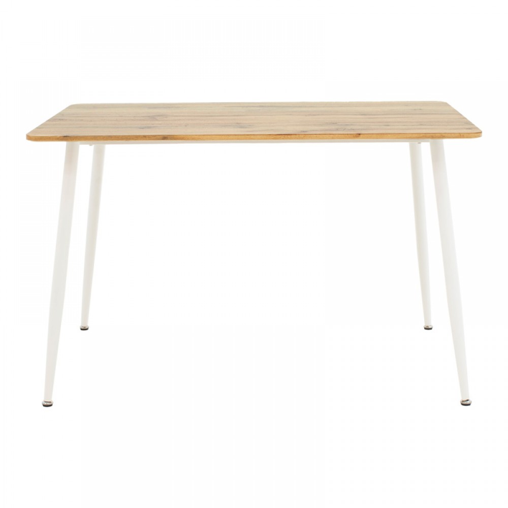 Τραπεζαρία Cuba-Parker pakoworld σετ 5τεμ sonoma-λευκό 120x80x75εκ