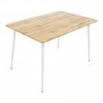 Τραπεζαρία Cuba-Parker pakoworld σετ 5τεμ sonoma-λευκό 120x80x75εκ