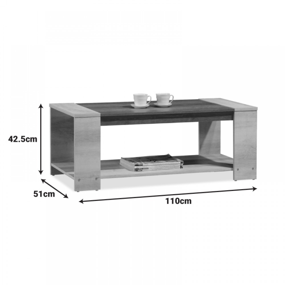 Φοιτητικό πακέτο επίπλων σαλονιού Atmos pakoworld σετ 2τεμ