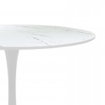 Τραπεζαρία Balou-Parker pakoworld σετ 5τεμ λευκό Φ120x73εκ