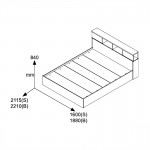 Σετ Κρεβατοκάμαρας Olympus Castillo Toro με Κρεβάτι 160x200εκ Σετ 3τεμ
