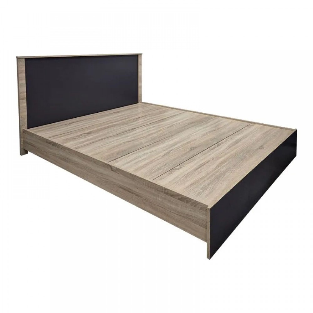 Κρεβάτι με στρώμα Athos-Dreamer pakoworld sonoma-ανθρακί 160x200εκ