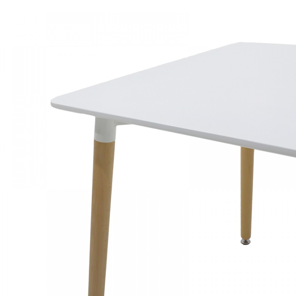 Τραπεζαρία με Καρέκλες Gaston λευκό και Τραπέζι Natali λευκό 120x80x76εκ Σετ 5τεμ