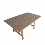 Τραπεζαρία Malibu pakoworld μασίφ ξύλο ακακίας 160x90x75εκ Σετ 5τεμ