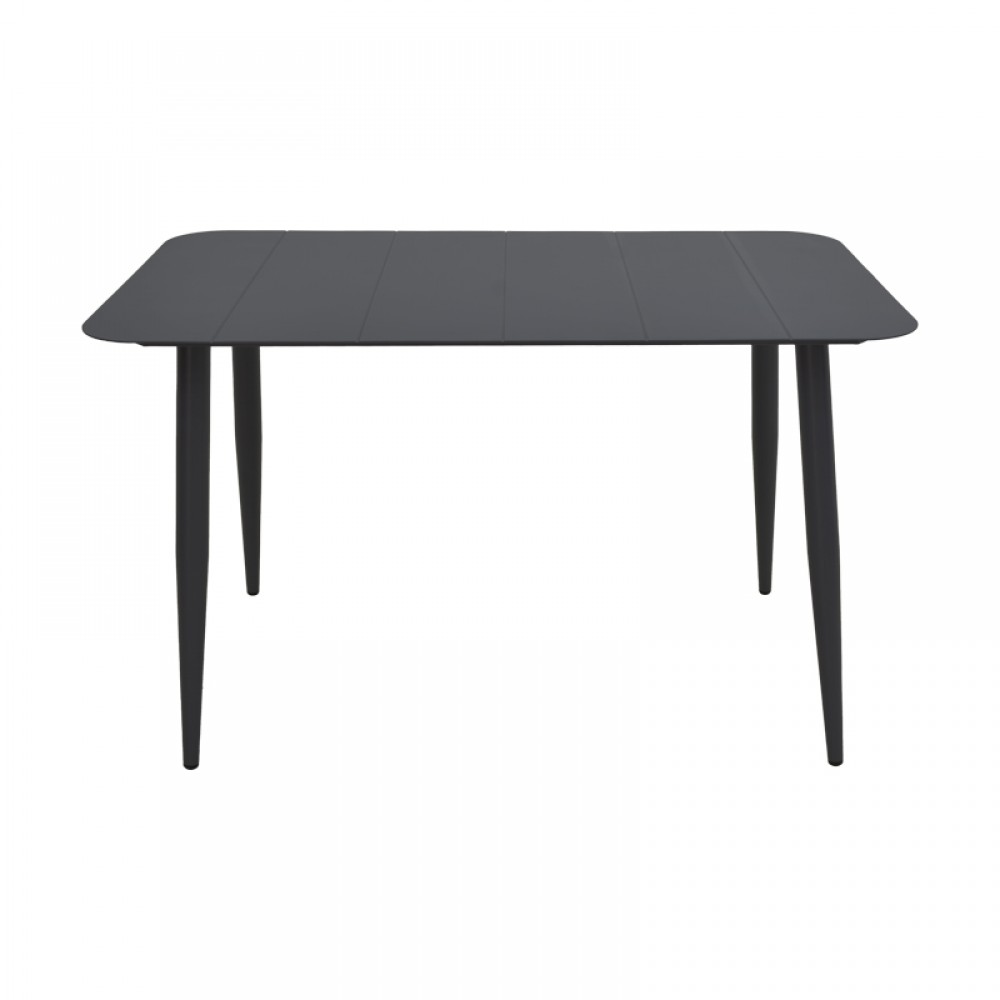 Τραπεζαρία Heven Vista pakoworld σετ 5τεμ μαύρο αλουμίνιο 120x70x72εκ