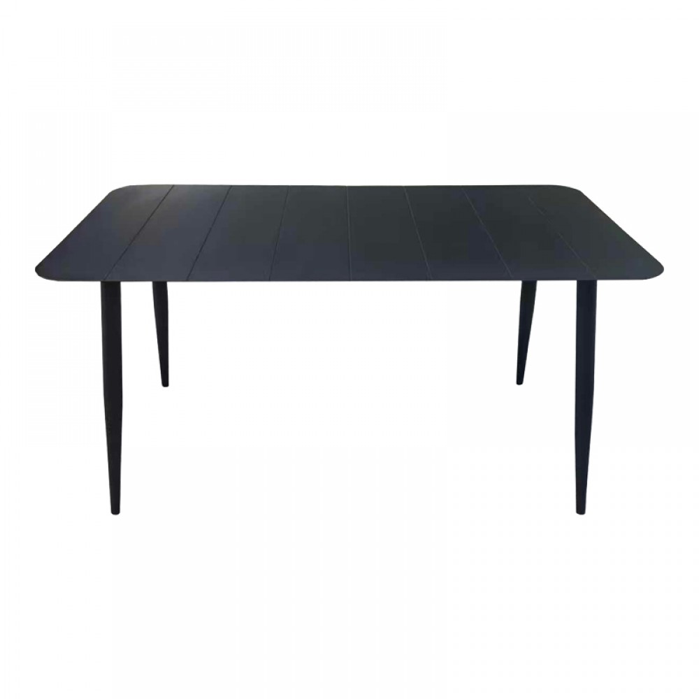 Τραπεζαρία Heven Vista pakoworld σετ 7τεμ μαύρο αλουμίνιο 150x80x72εκ