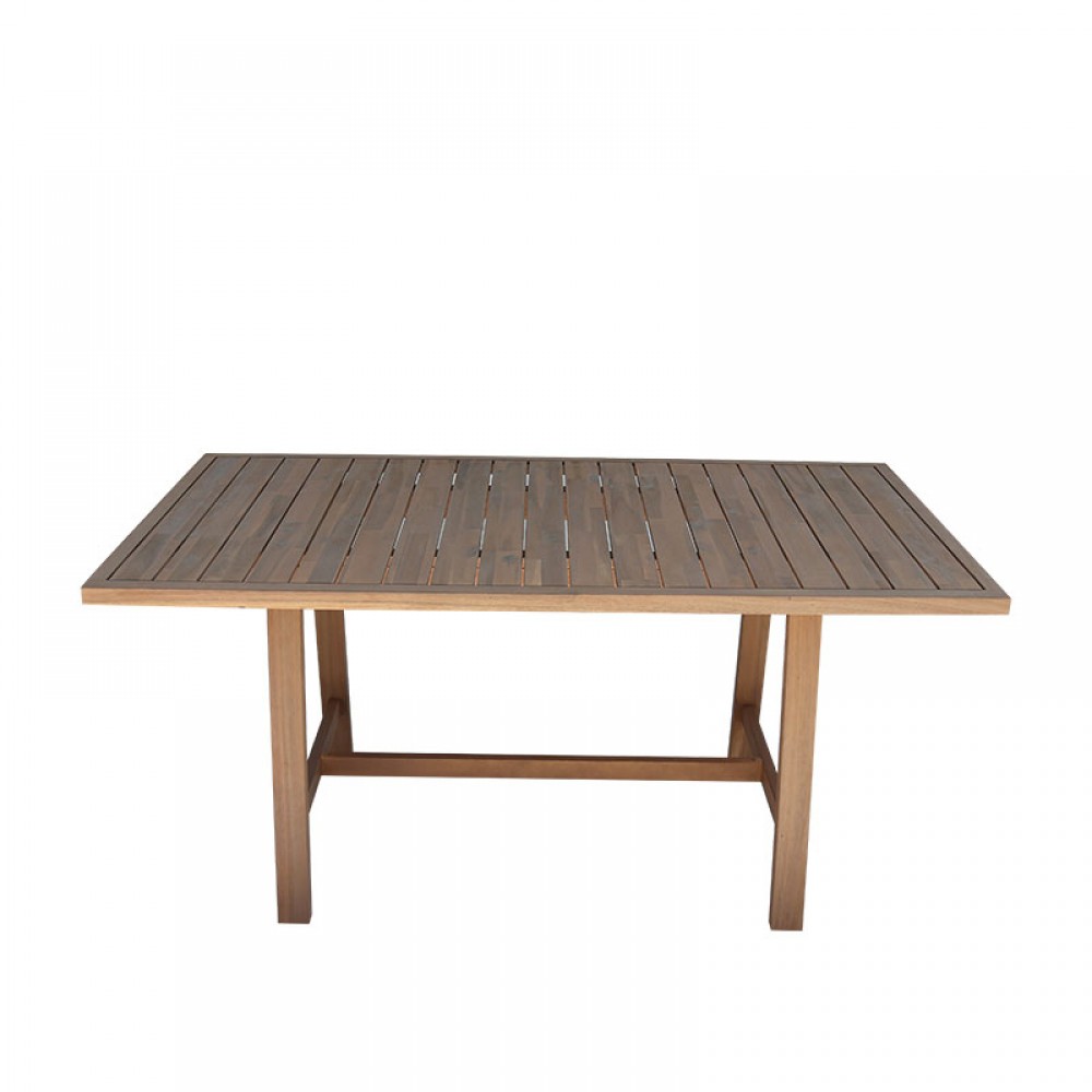 Τραπεζαρία Malibu pakoworld Σετ 9τεμ μασίφ ξύλο ακακίας 180x90x75εκ