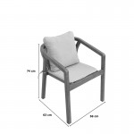 Τραπεζαρία Malibu pakoworld Σετ 9τεμ μασίφ ξύλο ακακίας 180x90x75εκ