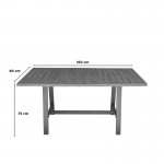 Τραπεζαρία Malibu pakoworld Σετ 5τεμ μασίφ ξύλο ακακίας 160x90x75εκ