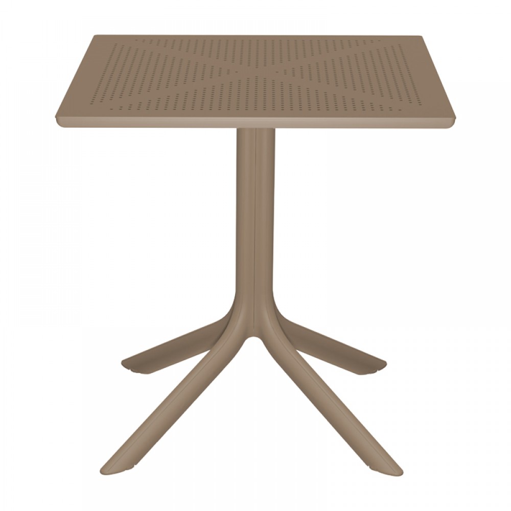 Τραπεζαρία Groovy Zoi pakoworld σετ 3τεμ cappuccino PP 60x60x76εκ
