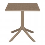 Τραπεζαρία Groovy Zoi pakoworld σετ 3τεμ cappuccino PP 60x60x76εκ