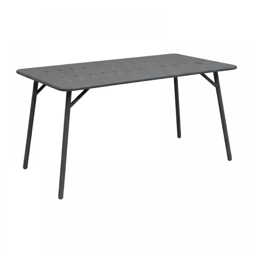Τραπεζαρία Moraja Deraby Ι pakoworld σετ 5τεμ μαύρο μέταλλο 140x80x72εκ