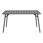 Τραπεζαρία Moraja Deraby Ι pakoworld σετ 5τεμ μαύρο μέταλλο 140x80x72εκ