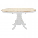 Τραπεζαρία Dallan Lars pakoworld 5τεμ λευκό rubberwood Φ100(+38)x100x75εκ
