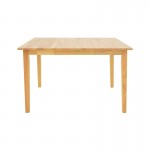 Τραπεζαρία Dallan Country pakoworld 5τεμ σε φυσική απόχρωση rubberwood 120-150x80x74εκ
