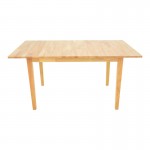 Τραπεζαρία Dallan Country pakoworld 5τεμ σε φυσική απόχρωση rubberwood 120-150x80x74εκ