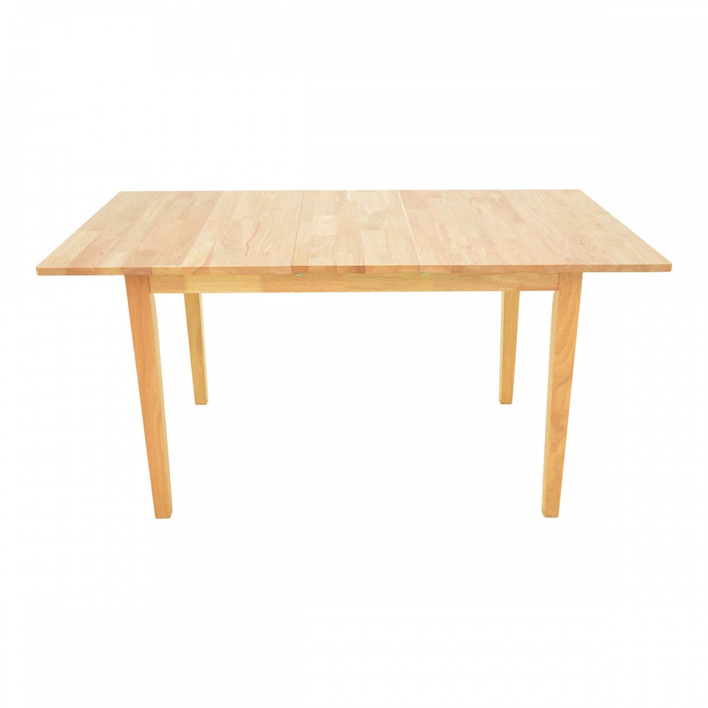 Τραπεζαρία Dallan Country pakoworld 7τεμ σε φυσική απόχρωση rubberwood 120-150x80x74εκ