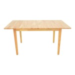 Τραπεζαρία Dallan Country pakoworld 7τεμ σε φυσική απόχρωση rubberwood 120-150x80x74εκ