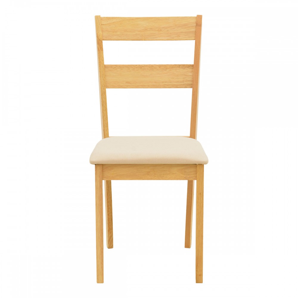 Τραπεζαρία Dallan Country pakoworld 7τεμ σε φυσική απόχρωση rubberwood 120-150x80x74εκ