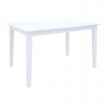 Τραπεζαρία Dallan Mabor pakoworld 5τεμ λευκό rubberwood 120-150x80x73,8εκ