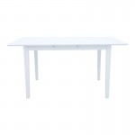 Τραπεζαρία Dallan Mabor pakoworld 7τεμ λευκό rubberwood 120-150x80x73,8εκ