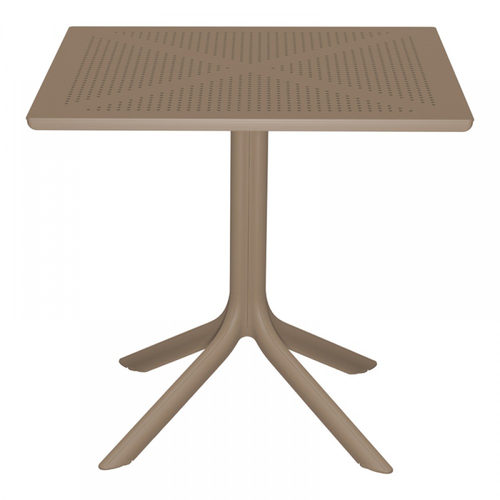 Τραπεζαρία Zoi Groovy pakoworld σετ 5τεμ cappuccino PP 80x80x74εκ