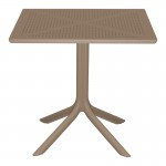 Τραπεζαρία Zoi Groovy pakoworld σετ 5τεμ cappuccino PP 80x80x74εκ