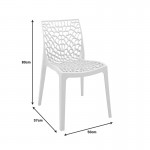 Τραπεζαρία Mercon Hush pakoworld σετ 3τεμ cappuccino PP Φ60x75εκ