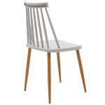 Τραπεζαρία με Καρέκλες Aurora λευκό και Τραπέζι Natali μαύρο 80x80x76εκ Σετ 5τεμ