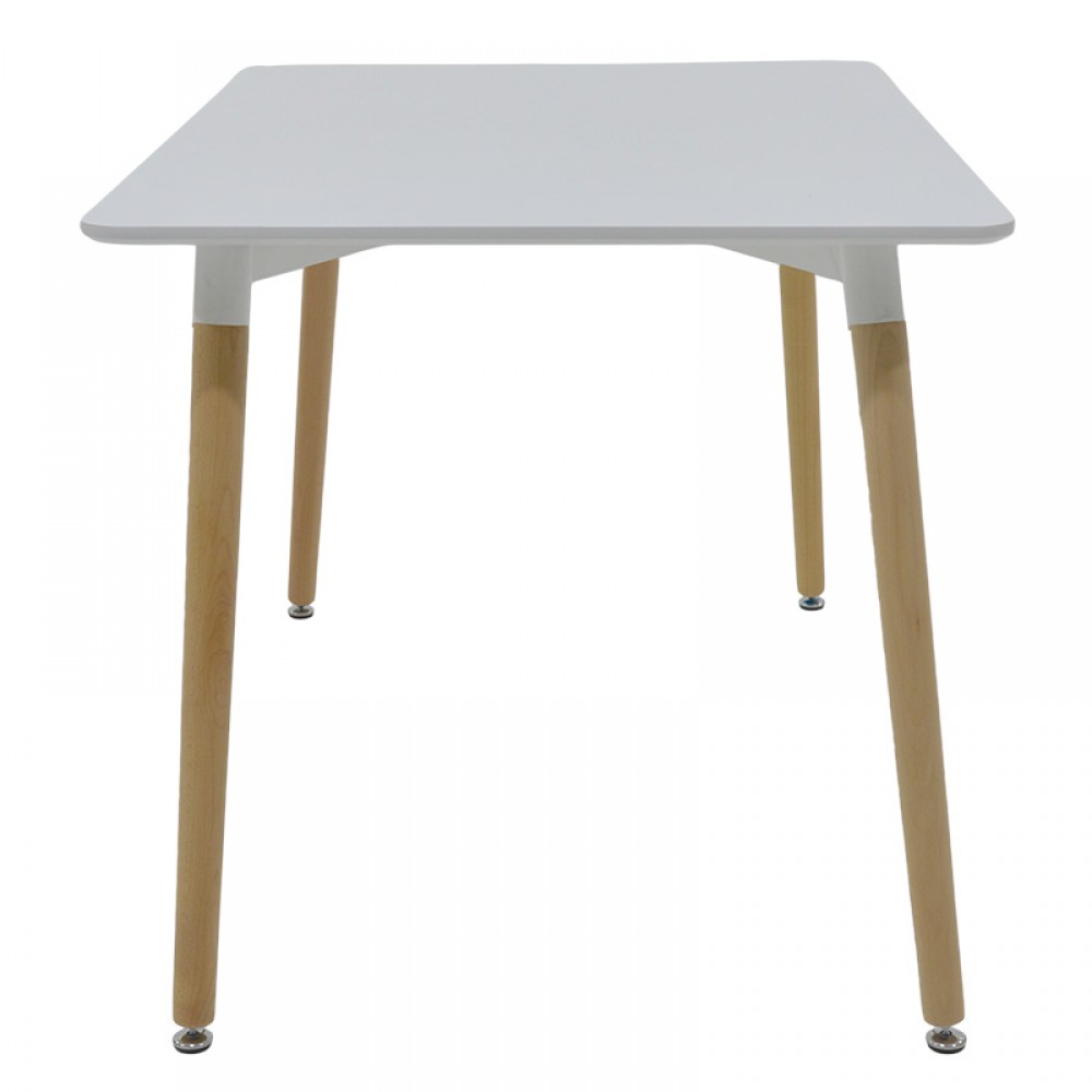 Τραπεζαρία με Καρέκλες Julita γκρι και Τραπέζι Natali λευκό 120x80x76εκ Σετ 5τεμ